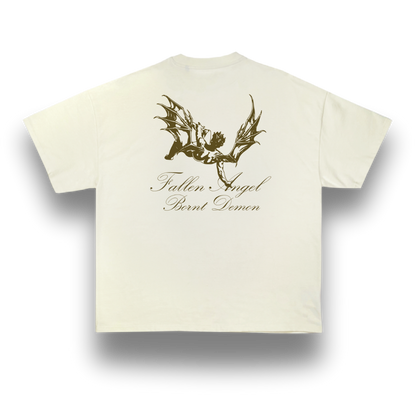 Camiseta Oversize "Fallen Angel" Beige